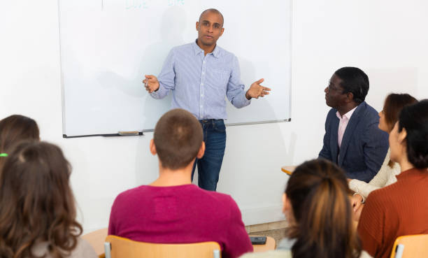 istock Coach conducts business training at university 1472534748
