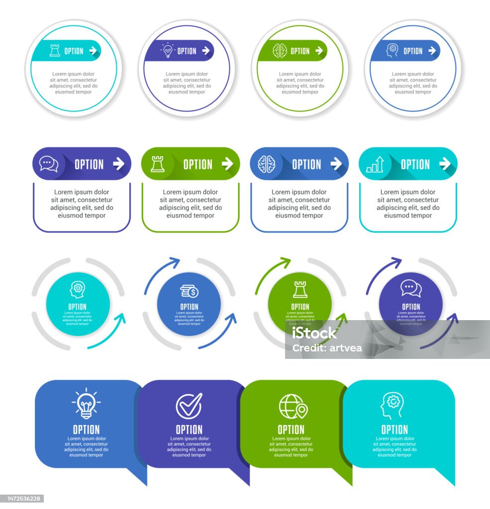 Infographic Fastened Set Of Infographic Element Stock Illustration - Download Image Now ...