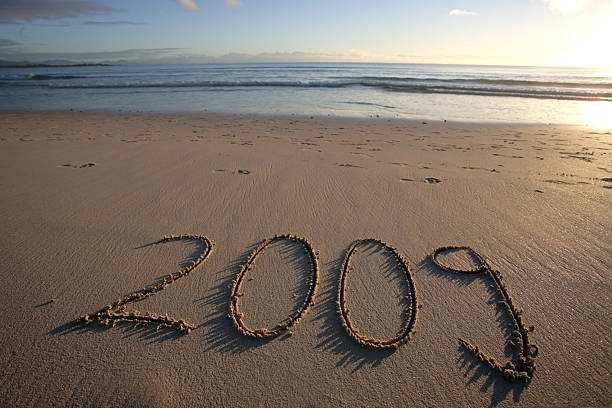 istock New Year's Eve 2009 at beach 147253770
