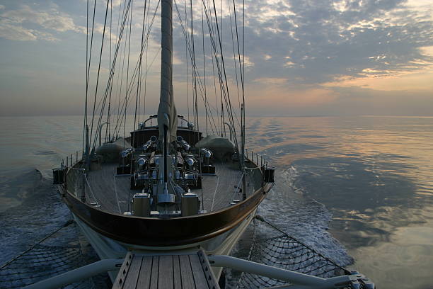 Barca a vela in mare - foto stock