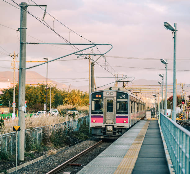 Aomori, Japan - Nov 4, 2019. JR Station in Aomori, Japan. Trains are a very convenient way for visitors to travel around Japan.