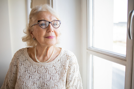 Shot of a senior woman relaxing at home