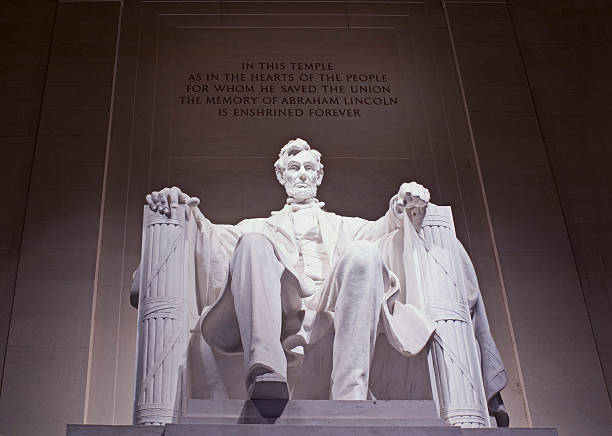 The Abraham Lincoln Memorial Statue in Washington DC