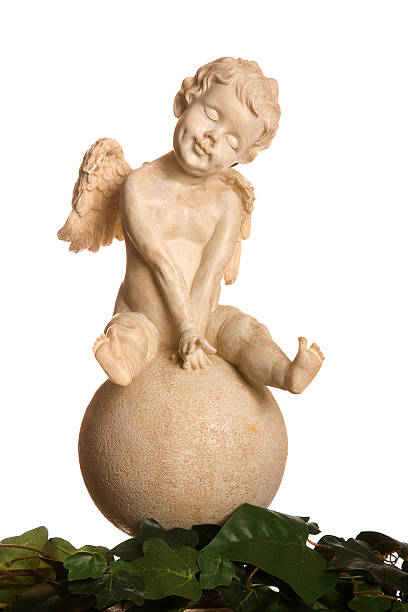 istock Angel with green leaves isolated 147254978