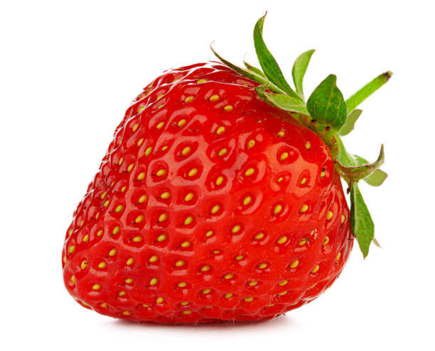istock Red berry strawberry isolated on white background. 1472554580