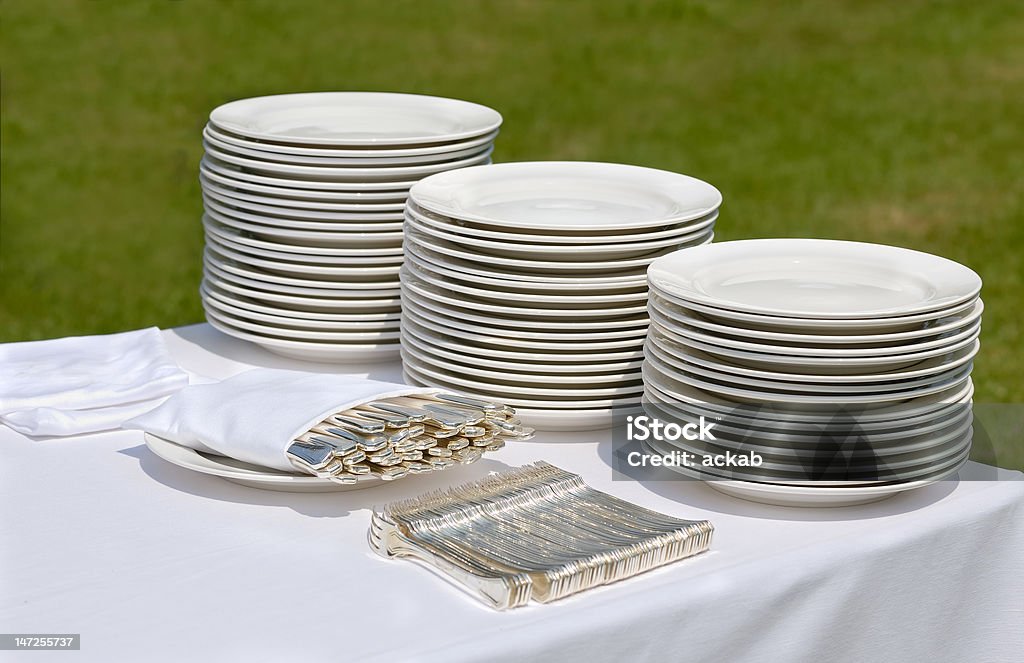 Wedding buffet detail A detail of an elegant luxury wedding buffet on a lawn Buffet Stock Photo