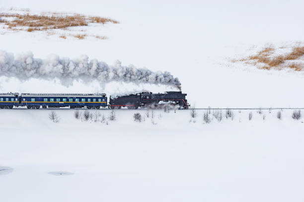 Steam locomotive close up.