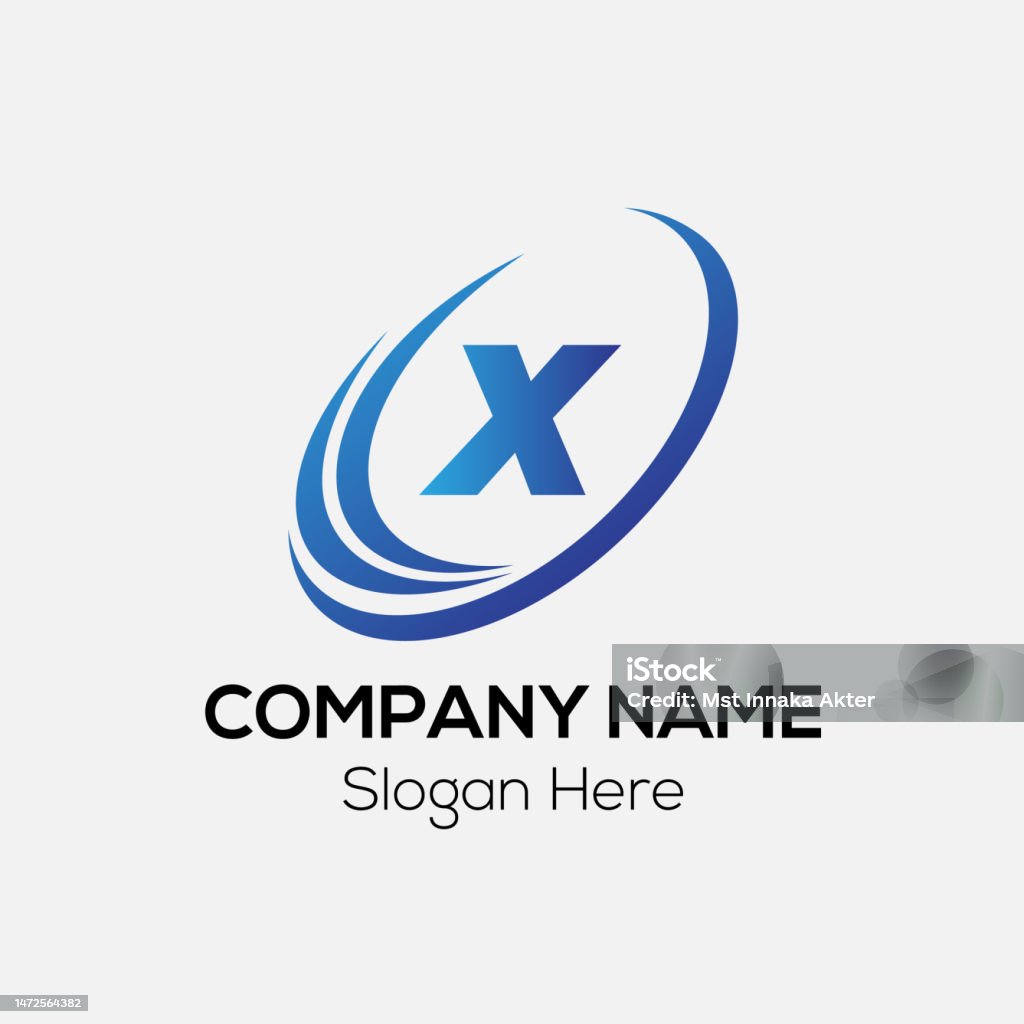Abstract X Design Abstract X Letter Modern Initial Logo Design Stock Illustration ...