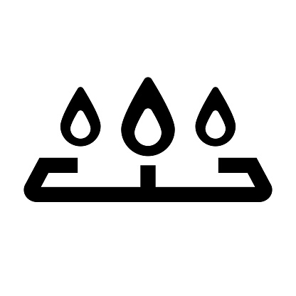 Gas stove silhouette icon. Editable vector.
