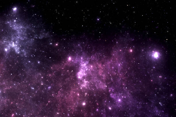istock Night sky space background with nebula and stars 1472567870