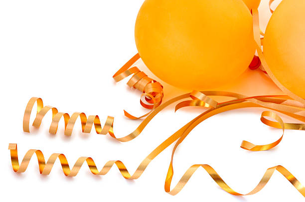 Orange balloons. stock photo