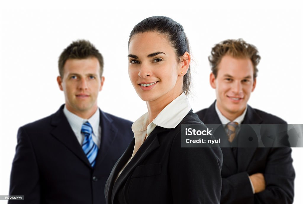 Team of business people Team portrait of smiling business people, white background. Click here for more business photos: 30-34 Years Stock Photo