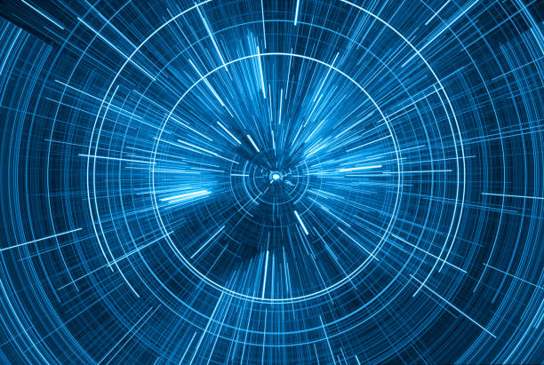 istock Time warp, traveling in space. Time dilation 1472570682