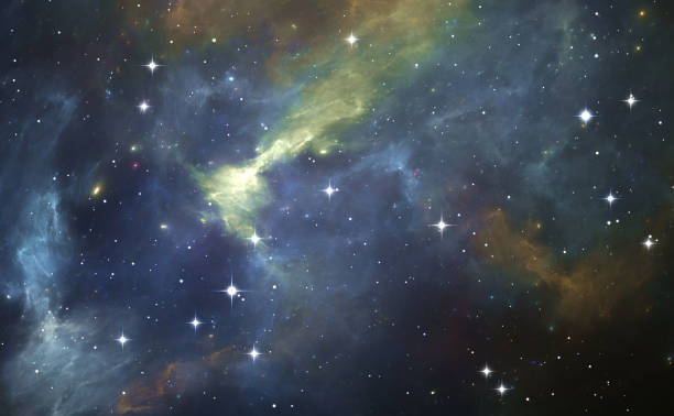 istock Night sky space background with nebula and stars 1472571377