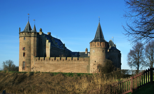 Muiderslot in the Netherlands on a cold day in January