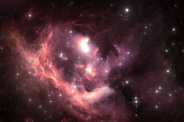 istock Night sky space background with nebula and stars 1472574117