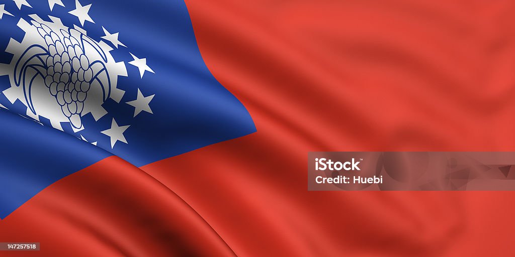 Flagge von Myanmar - Lizenzfrei Flagge Stock-Foto