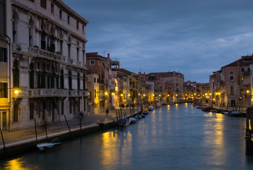 Twilight canal, Venice, Italy