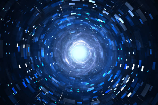 istock Time warp, traveling in space. Time dilation 1472579025