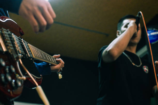 istock The rock band rehearsal in a music studio 1472579962