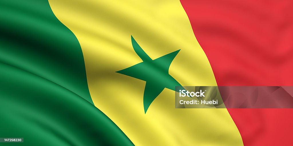 Bandeira do Senegal - Royalty-free Bandeira Foto de stock