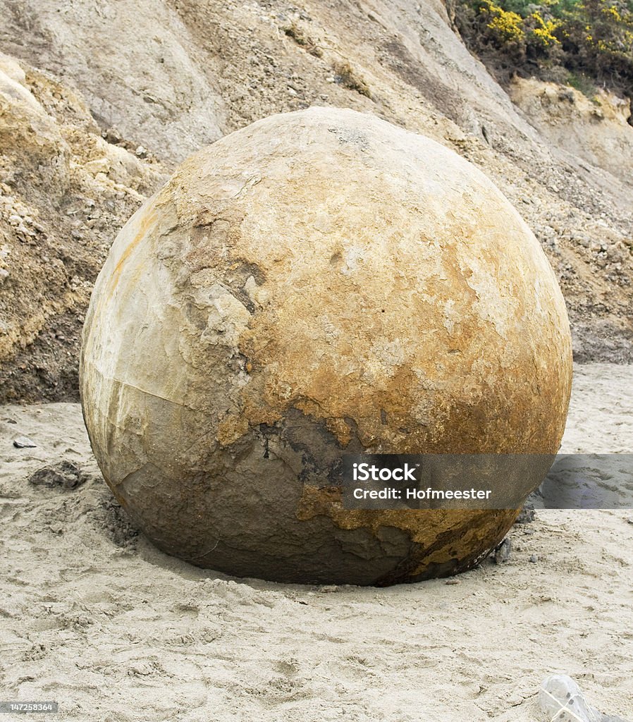 Berühmte Moeraki boulder - Lizenzfrei Felsblock Stock-Foto