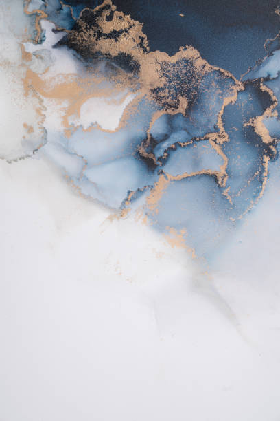 istock Marble ink abstract art from exquisite original painting for abstract background 1472584219
