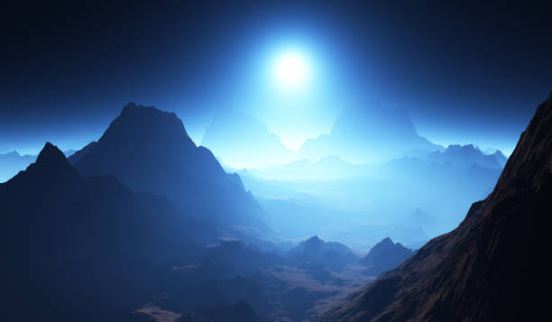 istock Exoplanet or extrasolar planet landscape with atmosphere 1472585226