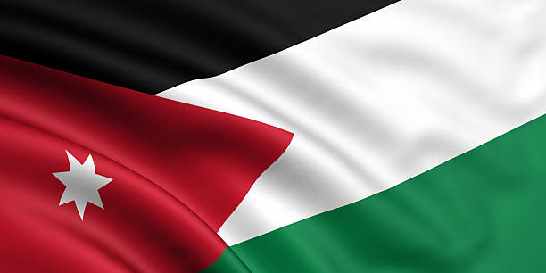 Flag Of Jordan stock photo