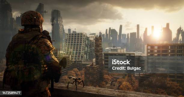 The Last Of Us Stock Photo - Download Image Now - Army Soldier, 8K Resolution, Abandoned