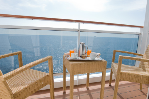 Nice Breakfast on the balcony of a cruise ship. More Cruise ship pictures