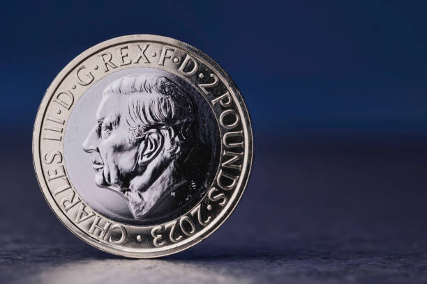 King Charles III coin - fotografia de stock