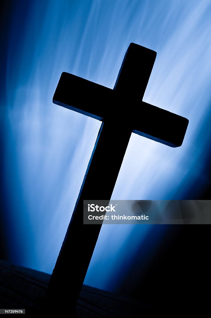 Christian cross über leichte Balken - Lizenzfrei Auferstehung - Religion Stock-Foto