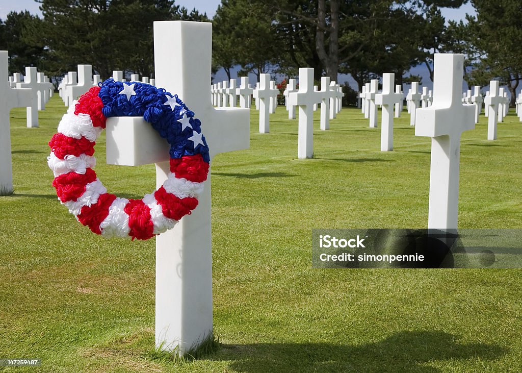 Американская Война Кладбище Colleville Sur мер Франция - Стоковые фото Мемориал роялти-фри