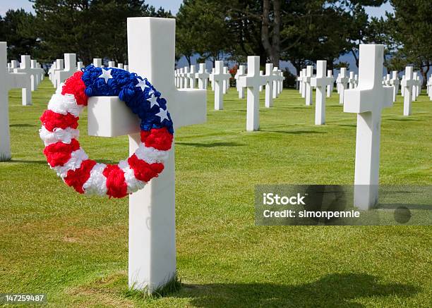 Американская Война Кладбище Colleville Sur Мер Франция — стоковые фотографии и другие картинки Мемориал