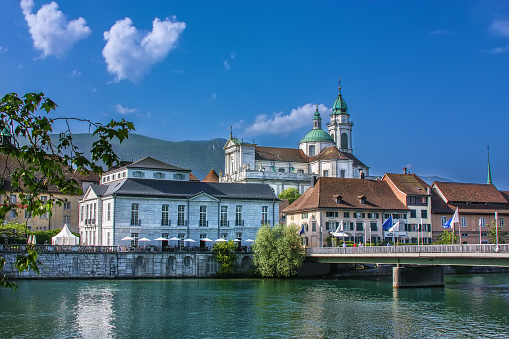 View of Solothurn from river, Switzerland