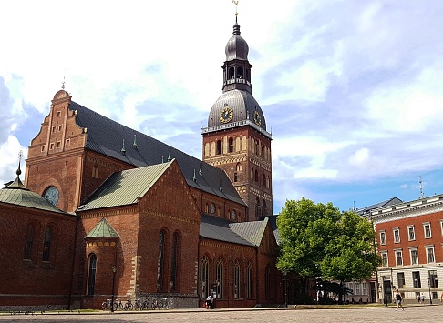 Riga Cathedral is one of the many landmarks of the Latvian capital Riga in June 2021