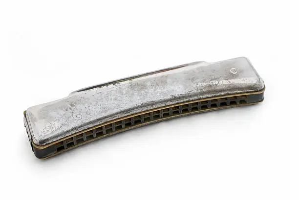 German harmonica (mouthorgan) from 1920-30 years. Was very popular among German soldiers in East front during WW2(acording to the Russians:))  With path on white background