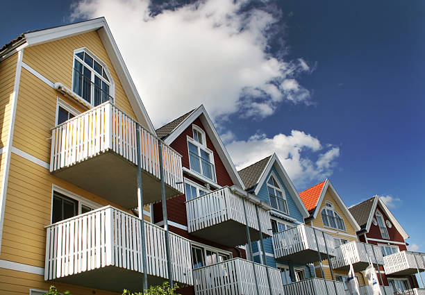 istock Five colorful houses 147260510
