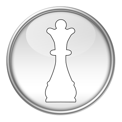 Button with white chess piece