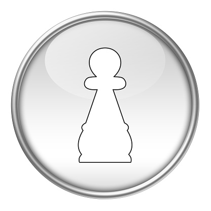 Button with white chess piece