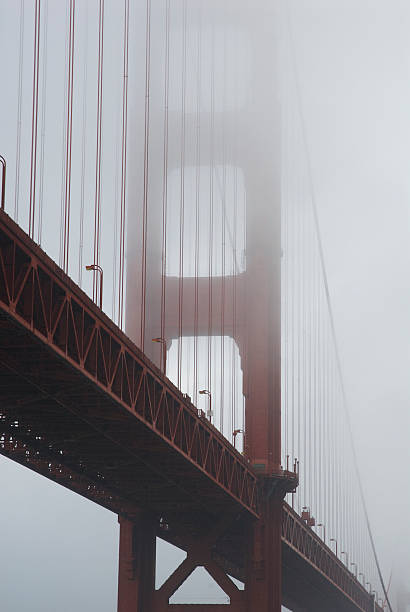 Golden Gate Bridge in Fog stock photo