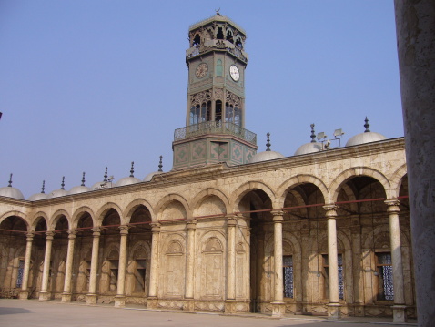 Biggest mosque in Cairo. galleries and clock