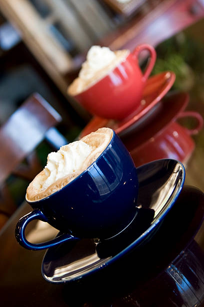 mocha lattes stock photo