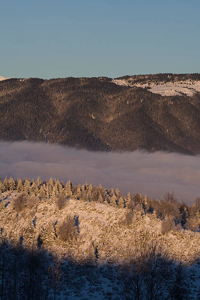 Winter mountain Landscape stock photo