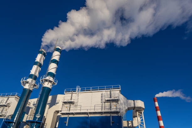 istock Biomass power plant chimneys 1472617985