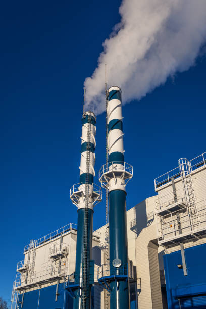 istock Biomass power plant chimneys 1472618110