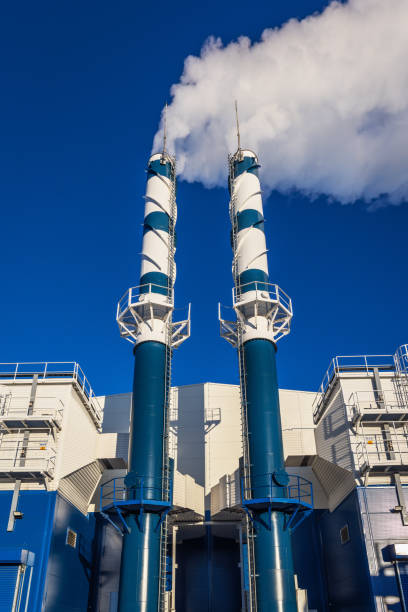 istock Biomass power plant chimneys 1472618153