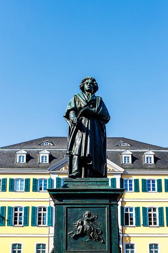 Beethoven statue of composer Ludwig van Beethoven in the center of Bonn, Germany, Europe
