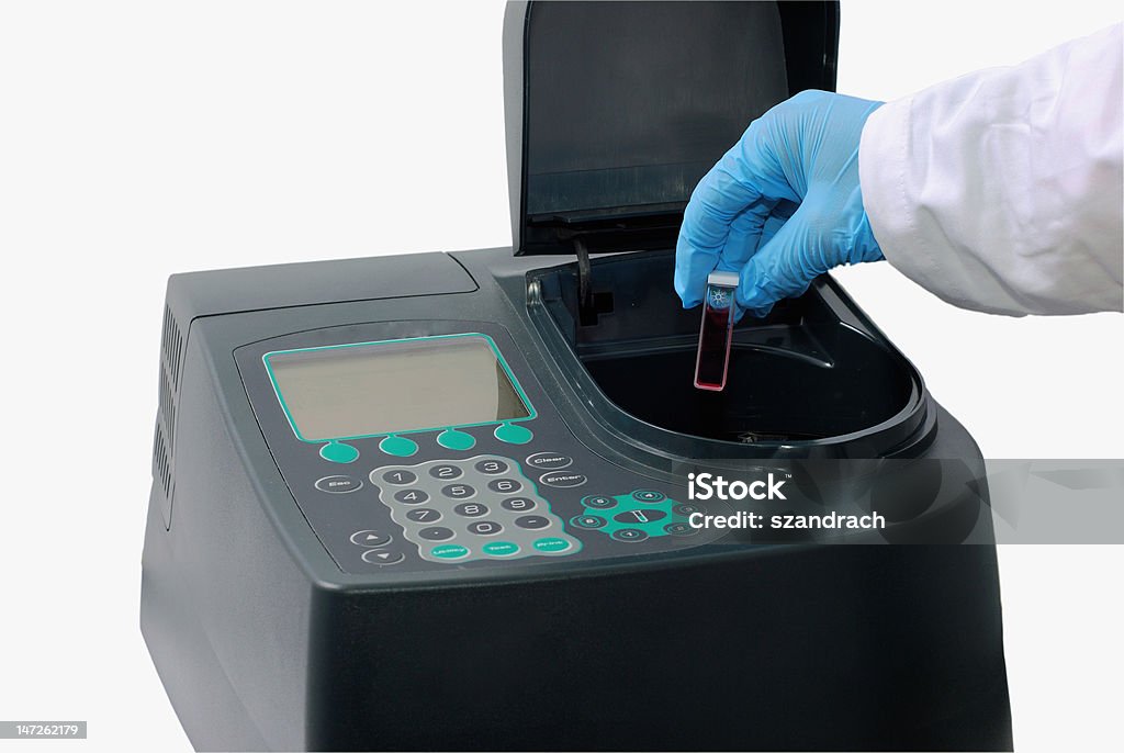 Spectrophotometer Human Machine Spectrophotometer Laboratory Work Stock Photo - Download Image Now ...